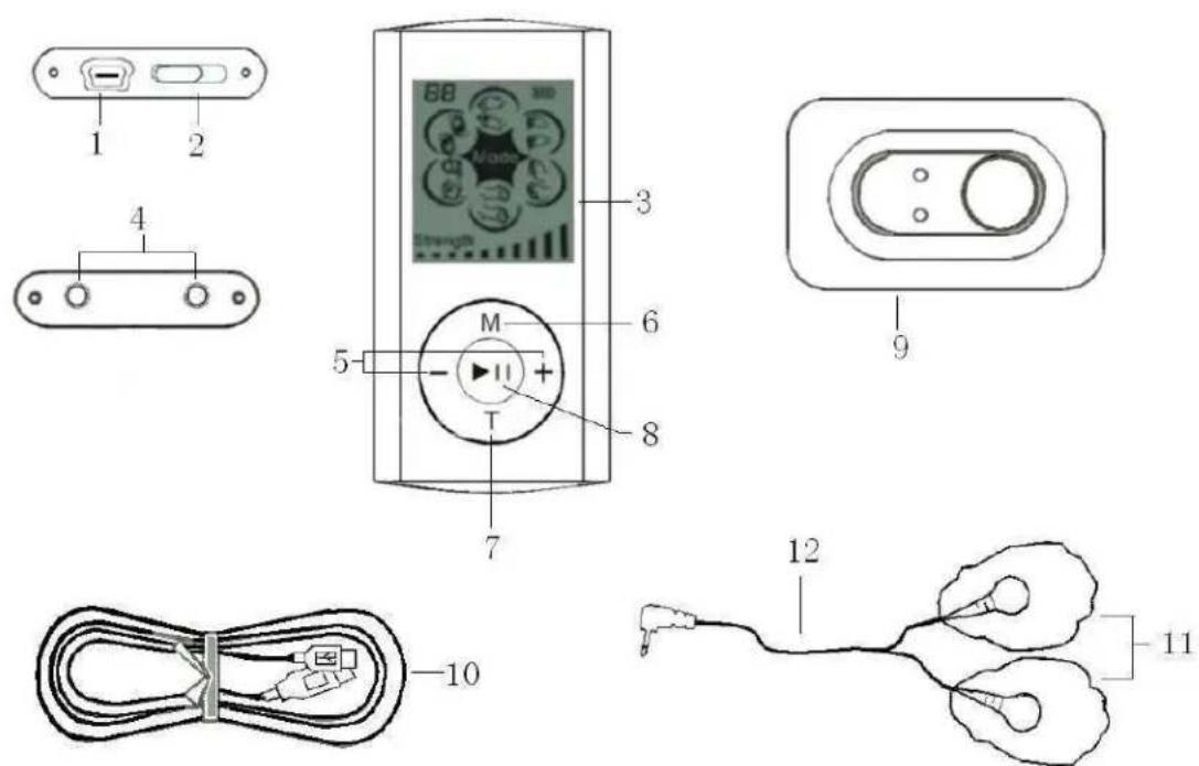 SPT UC-030B - Features of UC-030B Mini Electronic Pulse Massager: - 1