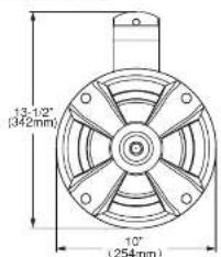 13-1/2" (342mm) 10" (254mm)