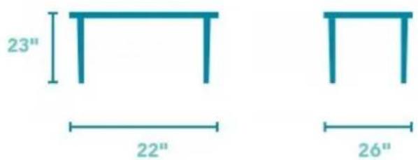 23" 22" 26"