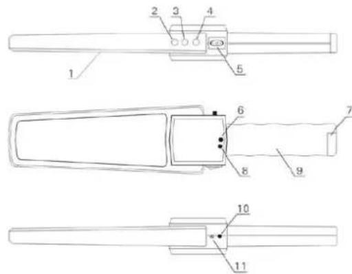Technical diagram of a mechanical component with numbered parts for identification