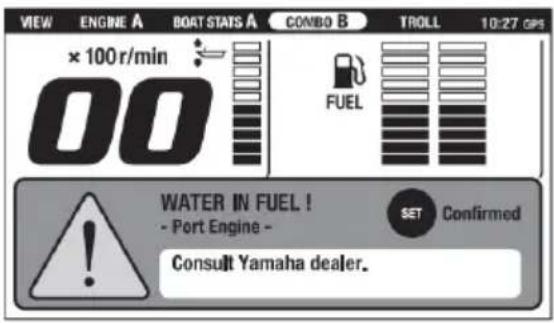 YAMAHA FL175 (2020) - Wskaźnik ostrzegawczy separatora wody - 2