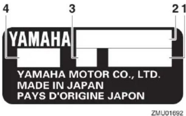 YAMAHA FL175 (2020) - Numer seryjny silnika zaburtowego - 2