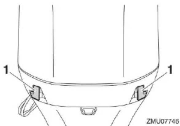 YAMAHA FL175 (2020) - Dźwignia blokady pokrywy silnika - 2