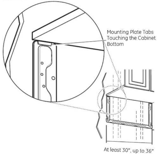 GE JVM1950DRCC - C DETERMINING WALL PLATE LOCATION UNDER YOUR CABINET - 1
