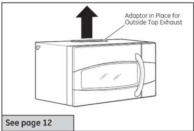 GE JNM1951SRSS - OUTSIDE TOP EXHAUST (VERTICAL DUCT) - 1