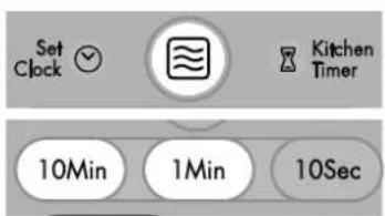 Set Clock Kitchen Timer 10Min 1Min 10Sec