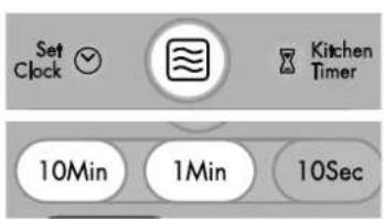 Set Clock Kitchen Timer 10Min 1Min 10Sec