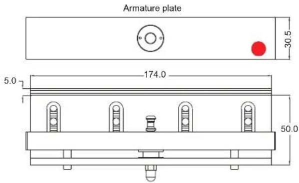 Armature plate 30.5 174.0 5.0 50.0