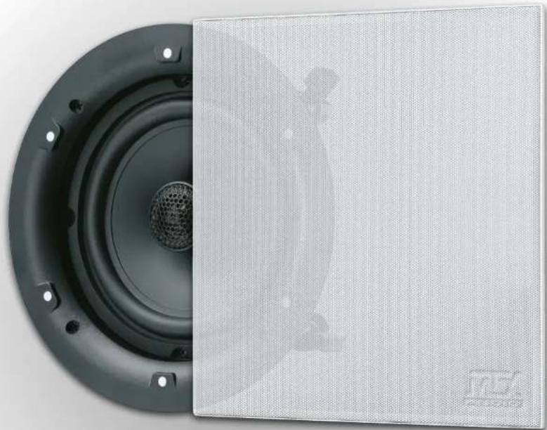 MTX Audio iWs65 - 16.5cm (6.5") 80 in-wall speakers with design grills - 1
