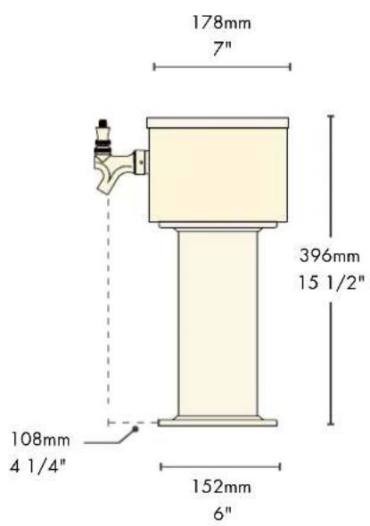 178mm 7" 396mm 15 1/2" 108mm 4 1/4" 152mm 6"