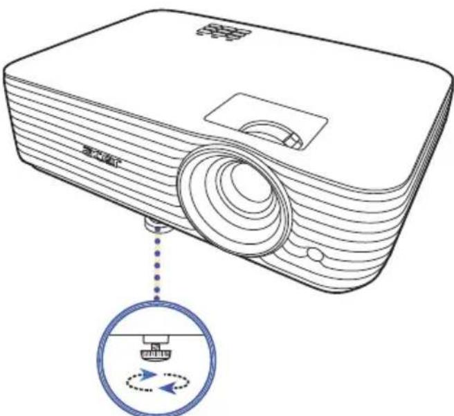 ACER H6543BDK - Regulacja wysokości projektowanego obrazu - 1