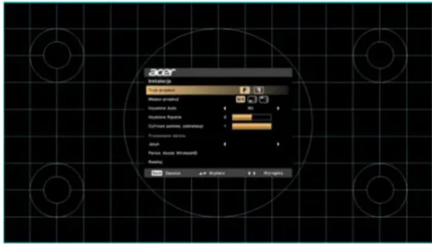 ACER H6543BDK - Menu instalacji - 1