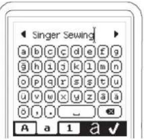 Singer Sewing a b c c d e f g g h i j k l m n o p q r s s t u ü v w x y z ä ä 0 , . _ A a 1 a ✓