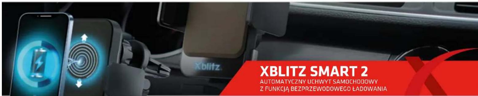 XBLITZ SMART 2 AUTOMATYCZNY UCHWYT SAMOCHODOWY Z FUNKCJĄ BEZPRZEWODOWEGO ŁADOWANIA
