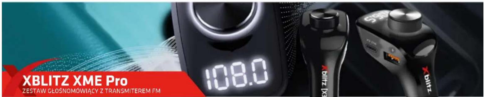 XBLITZ XME Pro ZESTAW GŁOŚNOMÓWIĄCY Z TRANSMITEREM FM