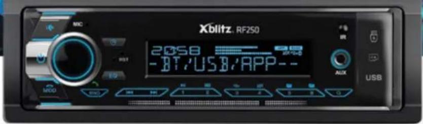 Xblitz. RF250 20SB -BT/USB/APP-- REF AUX USB