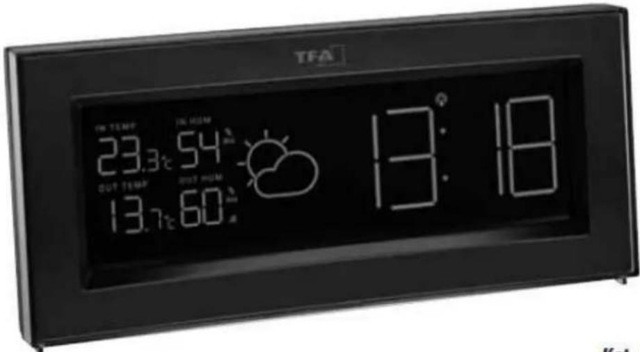 TFA IN TEM 23.3°C 54° OUT TEM OUT HUM 13.7°C 60° 13:18