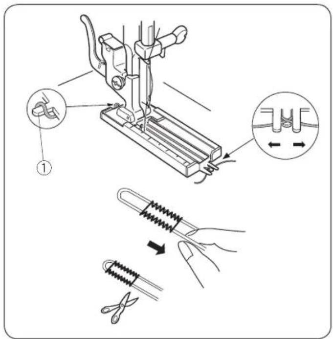 JANOME Sakura 95 - Obszywanie dziurek na guziki - 3