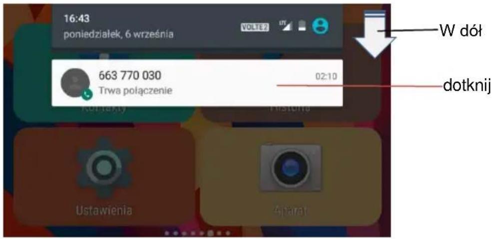 16:43 poniedziałek, 6 września VOLTE2 W dół 663 770 030 Trwa połączenie 02:10 dotknij Ustawienia Ajarat