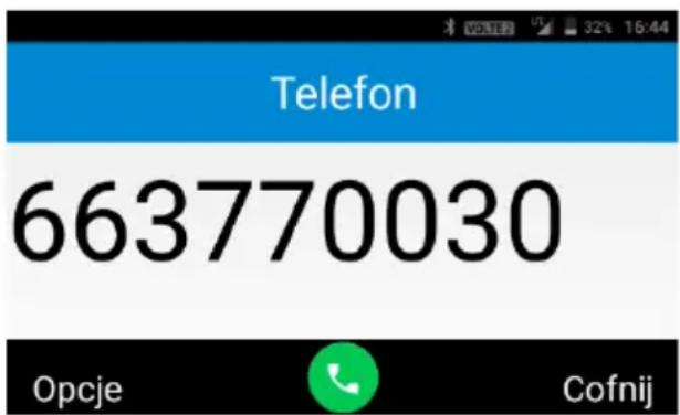Telefon 663770030 Opcje Cofnij