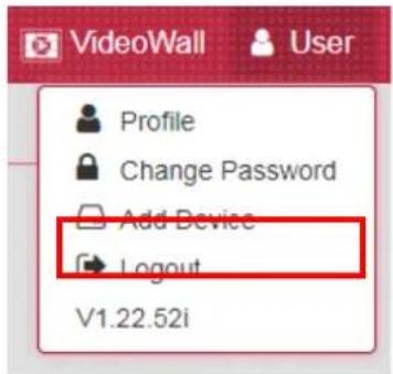 VideoWall User Profile Change Password Add Device Logout V1.22.52i