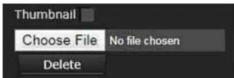 Thumbnail Choose File No file chosen Delete