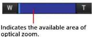W T Indicates the available area of optical zoom.