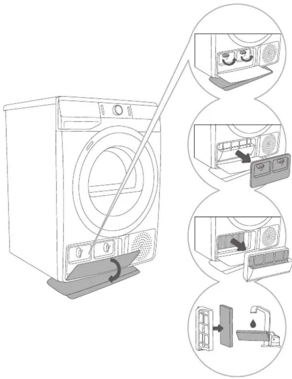 HISENSE MHD830 - CZYSZCZENIE FILTRA POMPY CIEPŁA - 1
