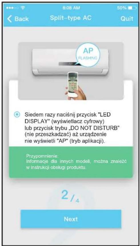 COMFEE CSAFBU-12HRDNXD0-W - ■ Użycie urządzenia iOS do konfiguracji sieci - 3