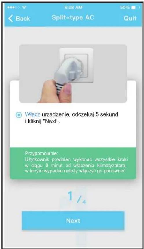 COMFEE CSAFBU-12HRDNXD0-W - ■ Użycie urządzenia iOS do konfiguracji sieci - 2