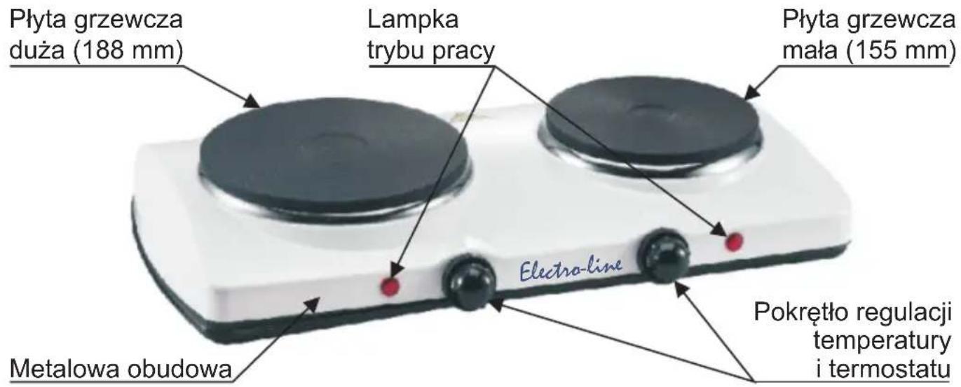 Electro-line 102W - BUDOWA I CZEŚCI SKŁADOWE KUCHENKI - 1