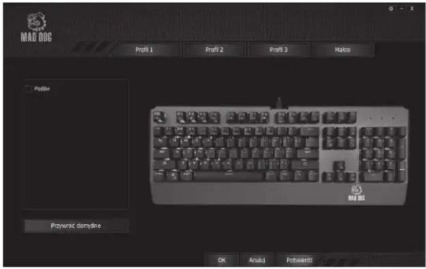 MAD DOC Profil 1 Profil 2 Profil 3 Hakro PodSim Przywró domystne OK Anubj Potwardsz