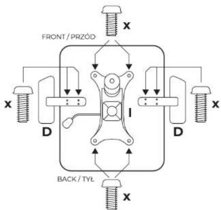 FRONT / PRZÓD X I D D BACK / TYL X