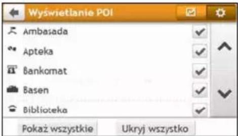 Wyświetlanie POI Ambasada Apteka Bankomat Basen Biblioteka Pokaz wszystkie Ukryj wszystko