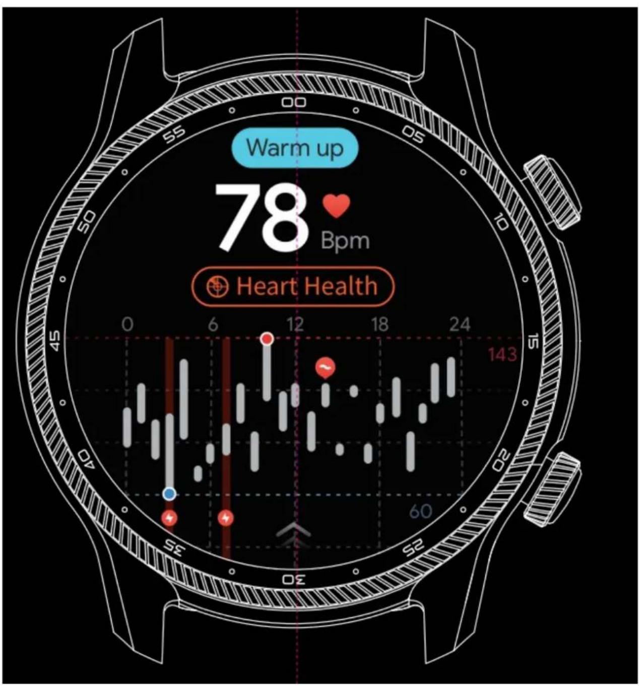 TicWatch Pro 3 Ultra - Tryb mierzenia pulsu - 1