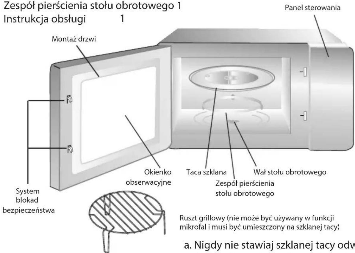 TOSHIBA MM-EG23P(BK) - NAZWY CZĘŚCI PIEKARNIKA I AKCESORIÓW - 1