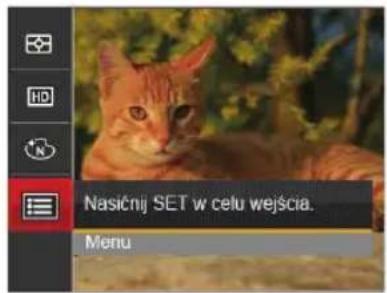 Nasićnij SET w celu wejścia. Menu