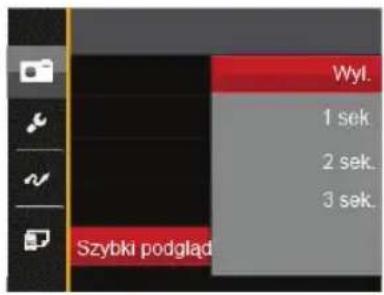 Wyl. 1 sek. 2 sek. 3 sek. Szybki podgląd