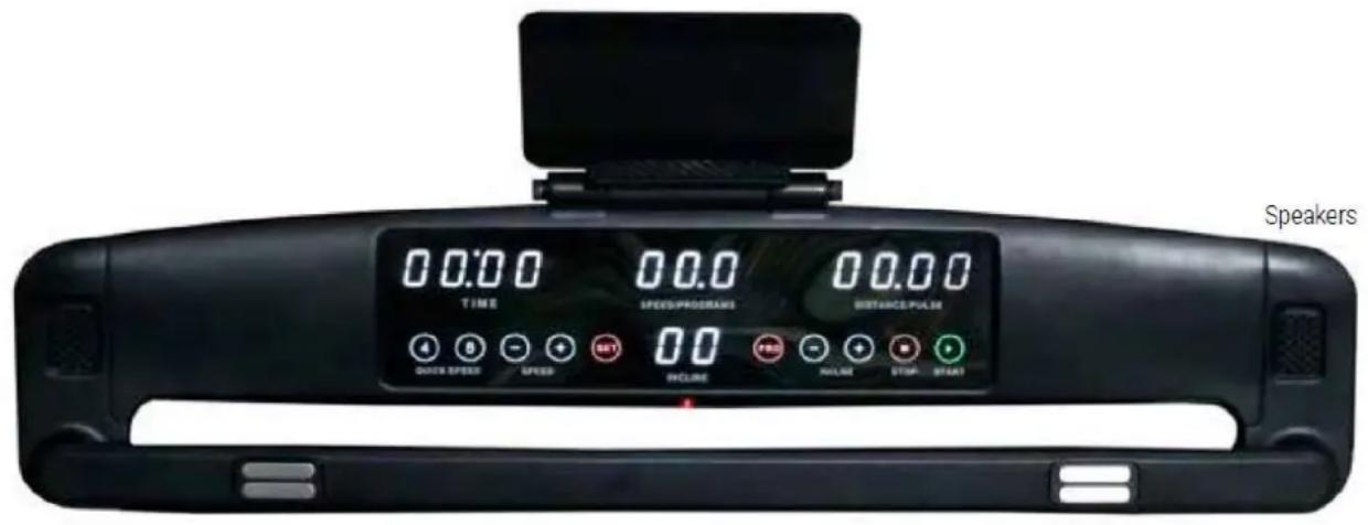 0.0:0.0 TIME 0.0.0 SPEED/PROGRAMS 0.0.0 DISTANCE/PULSE 0.0 INCLIME PULSE STOP STARS Speakers