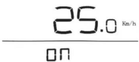 25.0 Km/h ON