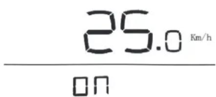 25.0 Km/h ON
