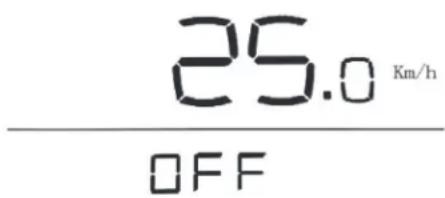 25.0 Km/h OFF
