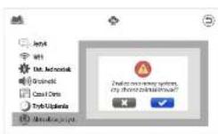 Cobbo Termorobot OC-1 - Aktualizacja systemu Menu skrótów - 1