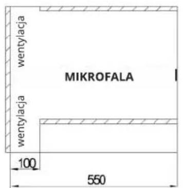 Berg BRGMS750 - SZAFKA POD KUCHENKĘ MIKROFALOWA - 1