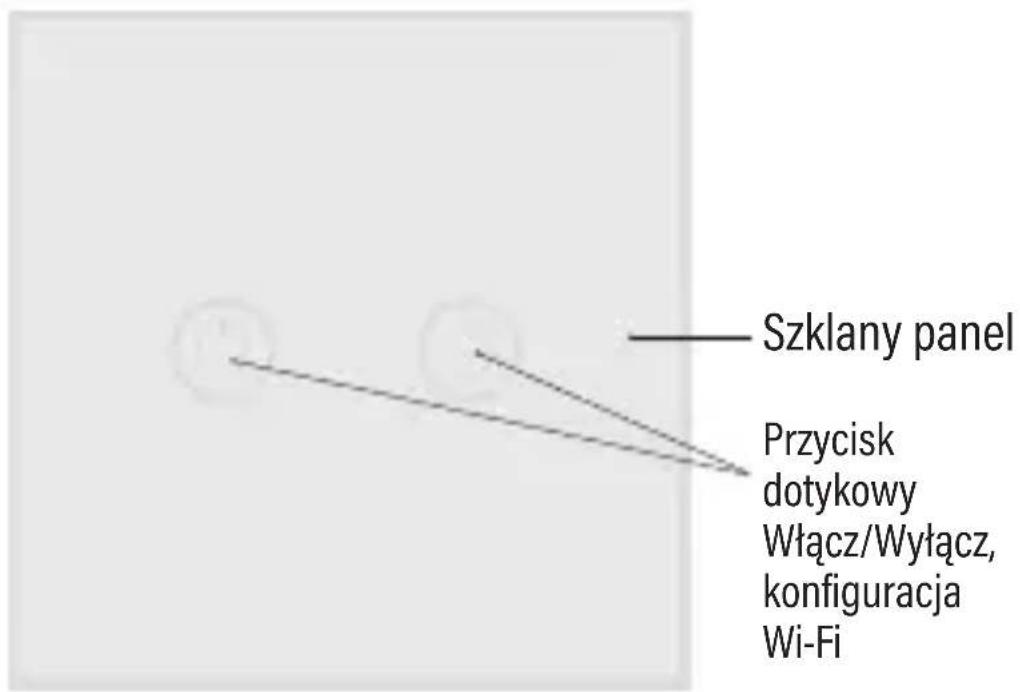 Szklany panel Przycisk dotykowy Włącz/Wyłącz, konfiguracja Wi-Fi