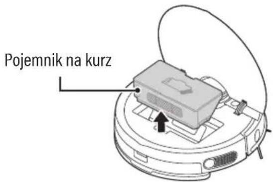 Przycisk zwalniający pojemnik na kurz