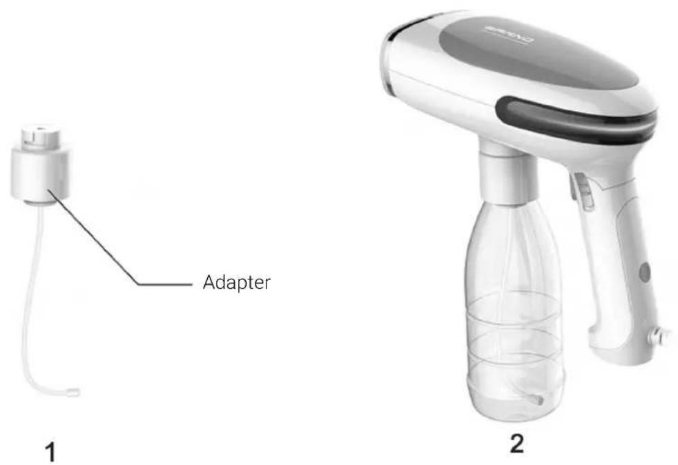 Mozano Steamer Mini - PODŁĄCZANIE POJEMNIKA Z WODĄ - 1