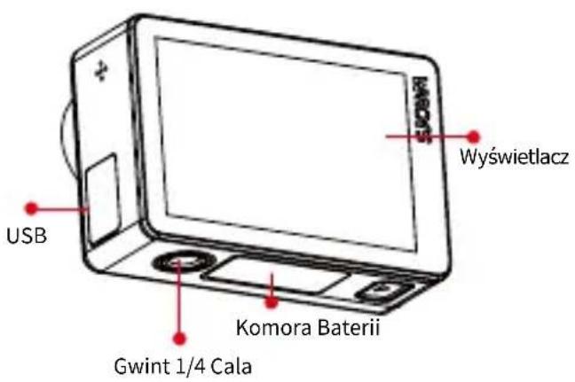 USB Gwint 1/4 Cala Komora Baterii Wyświetlacz