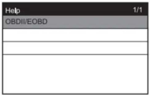 Help 1/1 OBDII/EOBD