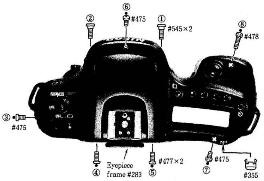 NIKON F50DP - ADJUSTMENT OF AE SPD POSITION - 8